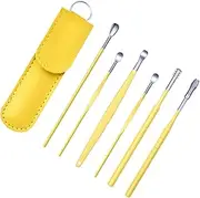 HOODANCOS 1Set Portable Ear Wax Removal Kit Ear Cleaner Tools with Spiral Ear Spoon for Safe and Comfortable Ear Cleaning for Daily Use and Travel