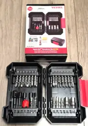Vessel 52pc Master Impact Torsion Ball 1/4" Hex Bit Set w/Case, Japan #IB52P01U