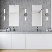 Palmera 1 LED Bathroom Vanity Wall Light 1Light or 2Light in Chrome with Opal Glass