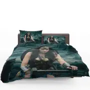 v2638 Bed Sheets Gal Gadot Wonder Woman Duvet Cover Set Bedding Comforter Cover Pillowcase Bed Sheets IU2638