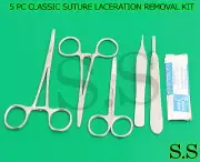 5 PC CLASSIC SUTURE LACERATION REMOVAL KIT SET (SCALPEL HANDLE #4+ 5 BLADES #22)