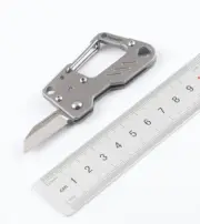 TC4 Titanium Key Chain AUS-8 Folding Knife Opener Multi Tool Outdoor Travel EDC
