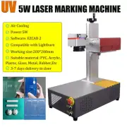 5W UV Laser Marking Air Cooling Engraving Machine For PVC Glass Wood Plastic