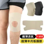 【AOAO】纖薄透氣護膝一入 樹脂板條固定支撐膝關節 半月板護膝 膝蓋護具 髕骨帶