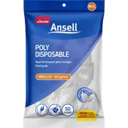 Vileda Ansell Poly Single Use Gloves 50 pack