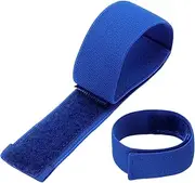 uxcell Boot Straps, 14" Boot Trousers Elastic Ankle Straps Pants Leg Bands Blouses Straps Ankle Hook and Loop Fit for Men Women Gardening Hiking Fishing Cycling Hunting (2 Pack, Blue)