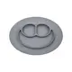 美國EZPZ矽膠幼兒餐具 Happy Mat快樂防滑餐盤- 簡約灰(迷你版)
