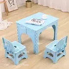 Kids Plastic Folding Table and Chairs Set, Children'S Writing Table, Outdoor Por
