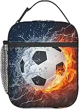 Soccer Ball Sport Lunch Bag For Boys Girls Reusable Lunch Box Insulated Meal Bags Portable Lunch Tote For Kids School Men Work Travel Picnic