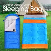 Double/Single Outdoor Camping Sleeping Bag Hiking Tent Thermal Winter
