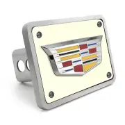 Cadillac 3D Crest Logo Glow in the Dark Billet Aluminum 2" Tow Hitch Cover