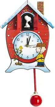 Peanuts Christmas Linus and Lucy Song Cuckoo Clock 17 X 8 X 5 Inches Multicolor