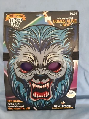 New BeatSync Sound Responsive Light Up Werewolf Halloween Mask / Decoration