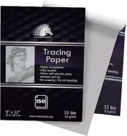 Tracing Paper Pad - 33Lb - 9" X 12" - 150 Transparent Sheets - Artist Quality -