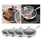 Stir Fry Wok with Lid Nonstick Cooking Wok Frying Pans Kitchen Flat Bottom Roast