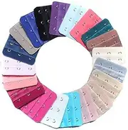 [Elandy] 3-Hook 3 Rows Spacing Bra Extender Assorted Colours Extension Hooks Strap 22 Pcs Women Ladies Hooks Strap