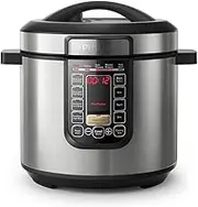Philips Viva Collection All-in-One Multicooker, ProCeramic+ Pot 6L, 1300W, Automatic Keep Warm for 12 hours, Multi Cooking Modes, Easy-to-Clean, 9 Safety Protection Systems, Silver (HD2237/72)