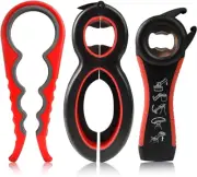 Jar Opener Gripper - 3Packs Rubber Jar Opener for Weak Hands 6-In-1 5-In-1 Ja...