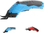 Cordless Electric Scissors, Portable Rechargeable Handheld Cordless Electric Scissors, for Fabric, Carpet, Leather, Cardboard (Blue)