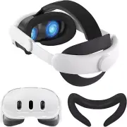 Elite Head Strap for Oculus Quest 3 - Adjustable, Comfortable PU Leather Cushion