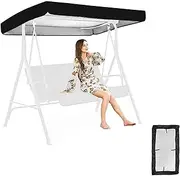 Swing Chair Canopy Replacement, Waterproof Swing Canopy Top Cover,2 or 3 Seater Universal UV Protection Replacement Canopy for Garden Swing Patio Hammock Cover
