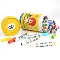在飛比找松果購物優惠-JarMelo 創意美學幼兒圓頭可水洗彩色筆24色 (9.5