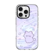 iPhone 16 Pro Clear Case MagSafe Compatible Space Kitty by Milkkoyo