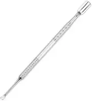 Manicure Pusher Cuticle Pusher Tool Straight flat & loop pusher Professional Double Ended Hypoallergenic Stainless Steel Metal Cuticle Pusher