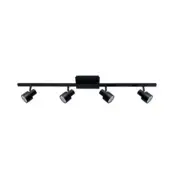 Edvivi Track Lighting Kit 35"W Hard-Wired Gimbal Head Matte Adjustable Black