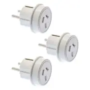 3PK Moki Travel Adaptor AUS/NZ to Europe/Bali Wall Adapter Power Plug Outlet WHT