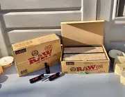 Raw Classic LEAN Size Pre-Rolled Cone FULL BOX 800 +raw PHOENIX LIGHTER