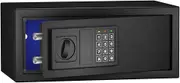 Safe Box with Sensor Light,0.8 Cubic Feet Security Safe with Electronic Digital Keypad Money Safe Steel Construction Hidden with Lock，Wall or Cabinet Anchoring Design for Office Home Hotel