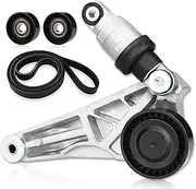 Drive Belt Kit with Tensioner & Idler Pulleys for 2012-18 Jeep Wrangler JK 3.6L