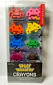 KIKKERLAND Space Invaders Crayons Set of 8 Some broken