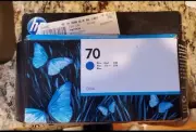 Genuine HP 70 Blue Ink 130ml DesignJet L3S81B E1L21B Q6675A Retail Box 01/2016
