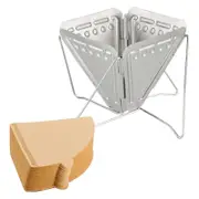 Coffee Dripper Filter Holder, Portable Folding Stainless Steel Reusable Coffee Cone Filter 100pcs Filter Paper for Picnic Camping