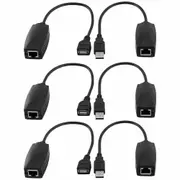 3PK PRO2 USB Male/Female Extender Cable Extension Standard CAT5 50m PC/Mac