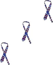 [NOLITOY] 3 Pcs Unique Christmas Pattern s Hook Tie Men's Dress up Tie for Holiday Events