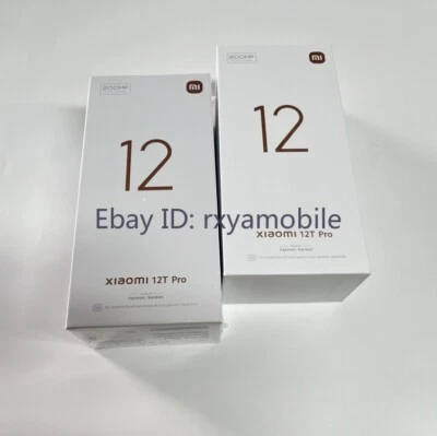 Original Xiaomi 12T Pro 5G 256GB 12GB RAM Dual SIM 5000mAh 200MP 6.67"New Sealed