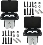 2Pcs Socket Panel, 50Amp Plug Mounting Panel with Dust Cover, Connectors Flush Mount Recessed Plate for Anderson SB50 Series Plug Panel Base