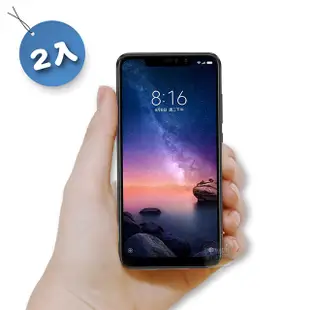 超值2入 for 小米 紅米機 NOTE6 Pro 大視窗 全膠全玻璃防塵防爆9H鋼化玻璃保護貼