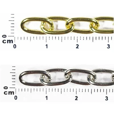 2mts Round Cable Chain Gold Plate or Silver Tone, Belts, Hanging Pots, Jewellery