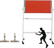 Table Tennis Rebound Board,360° Adjustable Ball Return Board,Movable Self-Study Training Baffle(Desktop Standing Double Stand)