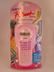 Brother P-Touch 1000 Electronic Labeller Machine Hand Held Label Maker - Pink