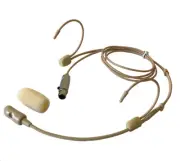Omnidirectional Double Earhook Headset Microphone compatible w/ SHURE Wireless