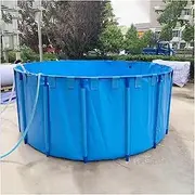 Canvas Fish Pond Pool, Folding Thicken Tarpaulin Pool Above Ground, Aquarium Holding Tank for Koi/Goldfish, Outdoors Water Storage Tank(1.3x0.8m)