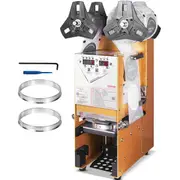 Fully Automatic Cup Sealing Machine, 500-650 Cups/H, Cup Sealer Machine for 180 mm Tall & 90/95 mm Cup, Electric Boba Tea Sealer with Digital Control LCD Panel for Bubble Milk Tea Coffee,