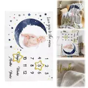 Personalized Newborn Baby Monthly Blanket Soft For For Newborn Picture Fleece