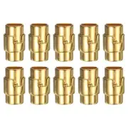 10pcs Leather Cord End Clasp 8mm Hole Magnetic Cord End Caps, Gold