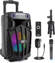 880W Portable Bluetooth PA Speaker - 12" Rechargeable Outdoor Karaoke Party Spea